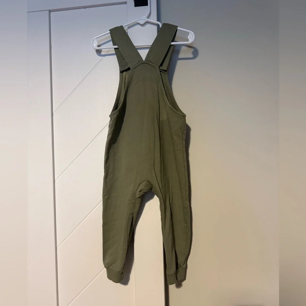 H&M Organic Cotton Overalls Sage Green Toddler 3T Unisex